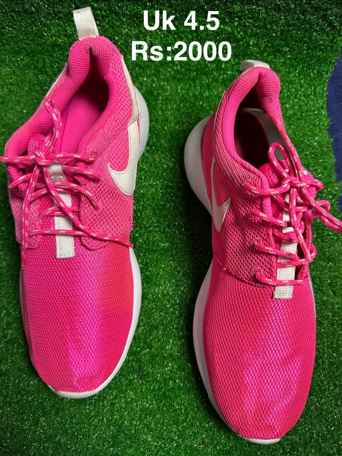 Nike Roshe Run Pink Sneakers - imported shoe available at Thrift Trades